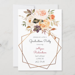 Invitación Partido de Graduación de Flores y Fotografías de C