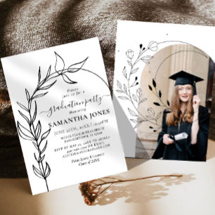 Invitación Partido de Graduación de Foto Arco Mínimo