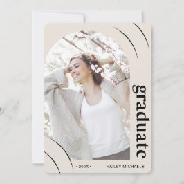 Invitación Partido de Graduación de Foto Arco Rosa de bonito