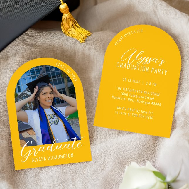 Invitación Partido de Graduación de Foto de Arco Moderno Amar (Subido por el creador)