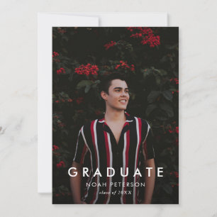 Invitación Partido de Graduación de Foto de Grado de Oro Blan