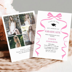 Invitación Partido de Graduación de FOTO de la cinta de vaca
