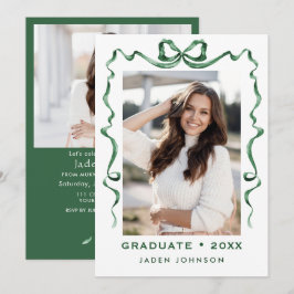 Invitación Partido de Graduación de FOTO de la Cinta Green Bo