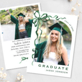 Invitación Partido de Graduación de FOTO de la Cinta Green Bo