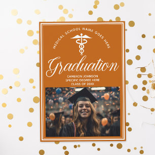 Invitación Partido de Graduación de Foto de la Escuela de Med