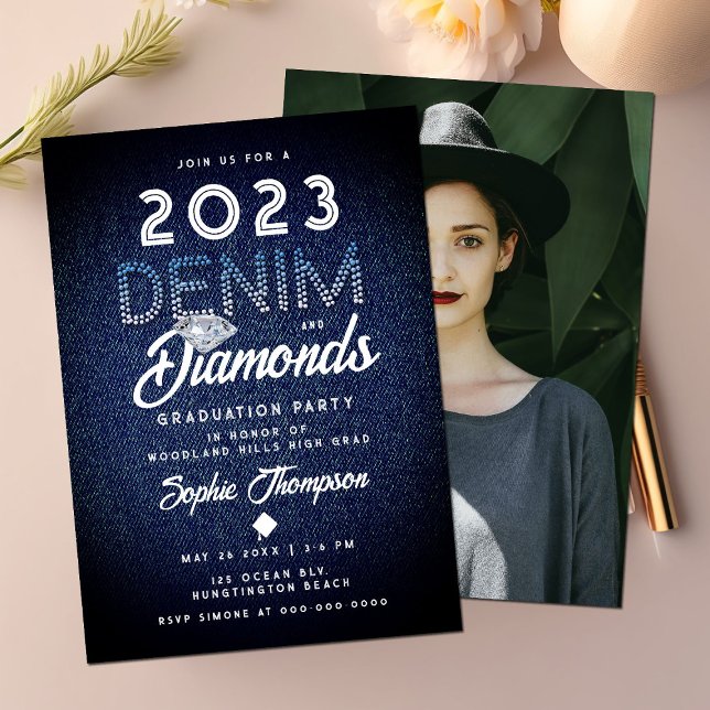Invitación Partido de Graduación de Foto de Moda Moderna Deni (Subido por el creador)