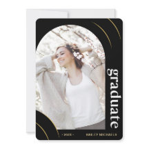 Partido de Graduación de Foto del Arco Negro y Oro