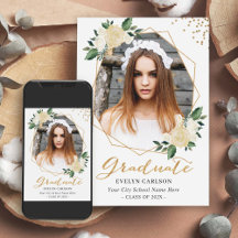 Partido de Graduación de Foto Floral de Oro Verde
