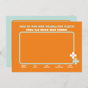 Invitación Partido de Graduación de Foto Hippie Conjunto 5 pe