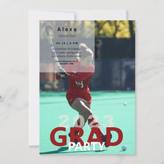 Invitación Partido de Graduación de Foto Lacrosse 2023 (Anverso)
