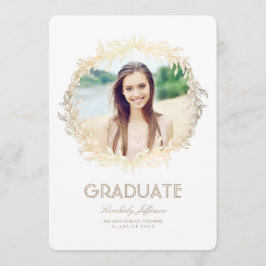 Invitación Partido de Graduación de Foto Laurel de Oro