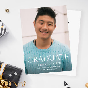 Invitación Partido de Graduación de Foto Mod Vertical