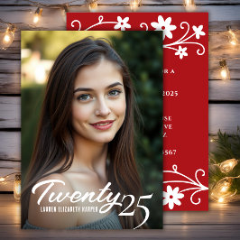 Invitación Partido de Graduación de Foto Personalizado de Año