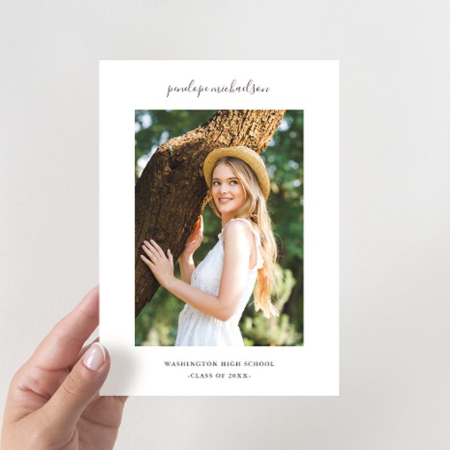 Invitación Partido de Graduación de Foto Simple y Mínima (Subido por el creador)