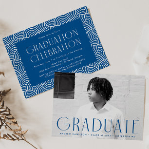 Invitación Partido de Graduación de Fotografía Azul de Simpli