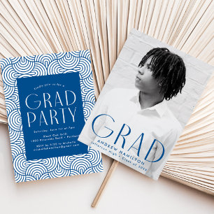 Invitación Partido de Graduación de Fotografía Azul de Simpli