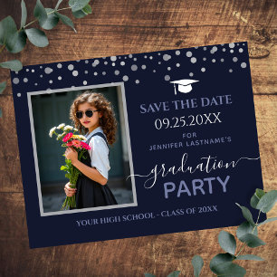 Invitación Partido de Graduación de Fotografía Azul salva la 