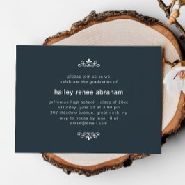 Invitación Partido de Graduación de Fotografía Azul y Blanca