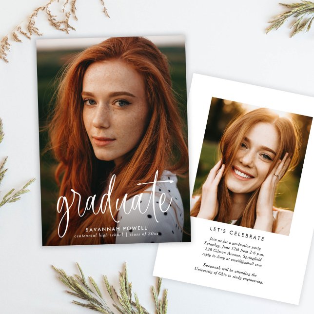 Invitación Partido de Graduación de Fotografía de Caligrafía  (Subido por el creador)