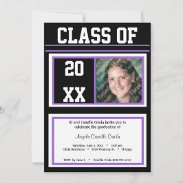 Invitación Partido de Graduación de Fotografía de Clase Negra