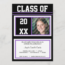 Invitación Partido de Graduación de Fotografía de Clase Negra