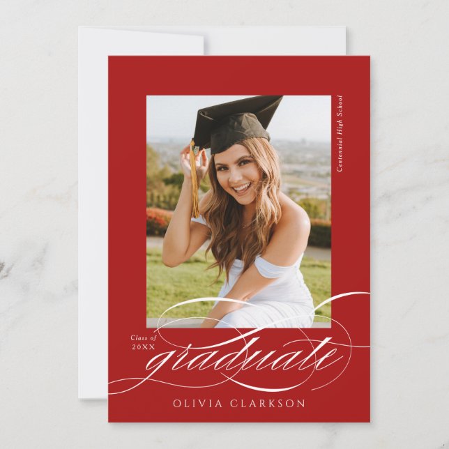 Invitación Partido de Graduación de Fotografía de Código QR d (Anverso)