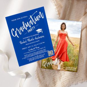Invitación Partido de Graduación de Fotografía de Código QR d