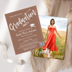 Invitación Partido de Graduación de Fotografía de Código QR d