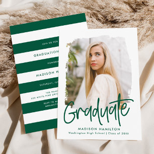 Invitación Partido de Graduación de Fotografía de Guión Verde
