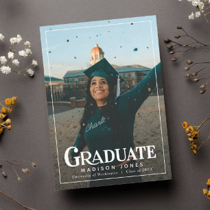 Invitación Partido de graduación de fotografía de Moda modern