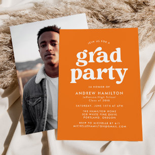 Invitación Partido de Graduación de Fotografía de Naranja Aud