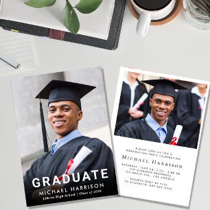 Invitación Partido de Graduación de Fotografía de Tipografía