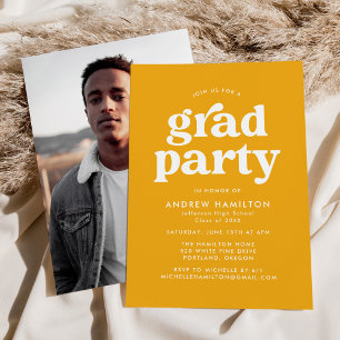 Invitación Partido de Graduación de Fotografía de Tipografía