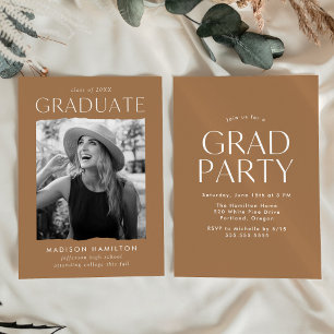 Invitación Partido de Graduación de Fotografía de Toffee Mode