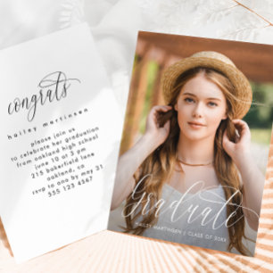 Invitación Partido de Graduación de Fotografía en Blanco y Ne