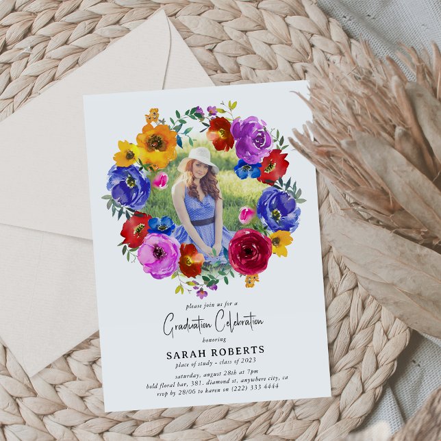 Invitación Partido de Graduación de Fotografía Floral Brillan (Subido por el creador)