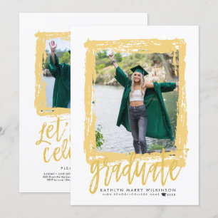 Invitación Partido de Graduación de Fotografía Gold 2 con gui