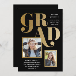 Invitación Partido de Graduación de Fotografía Moderna Grad G