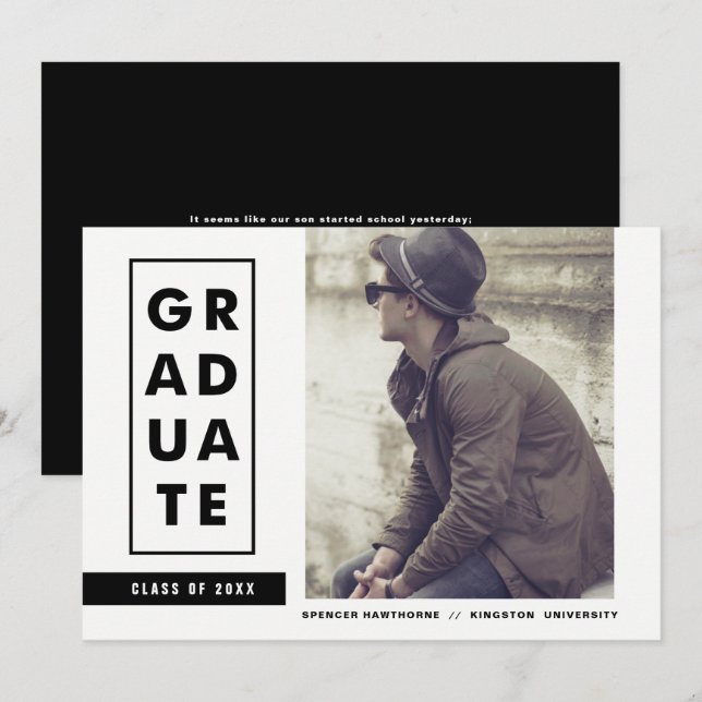 Invitación Partido de Graduación de Fotografía por Banca de T (Anverso / Reverso)