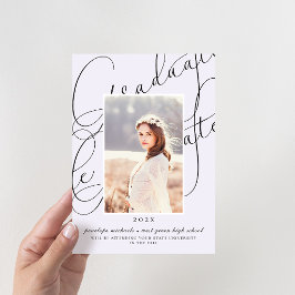 Invitación Partido de Graduación de Fotografía Púrpura con Es