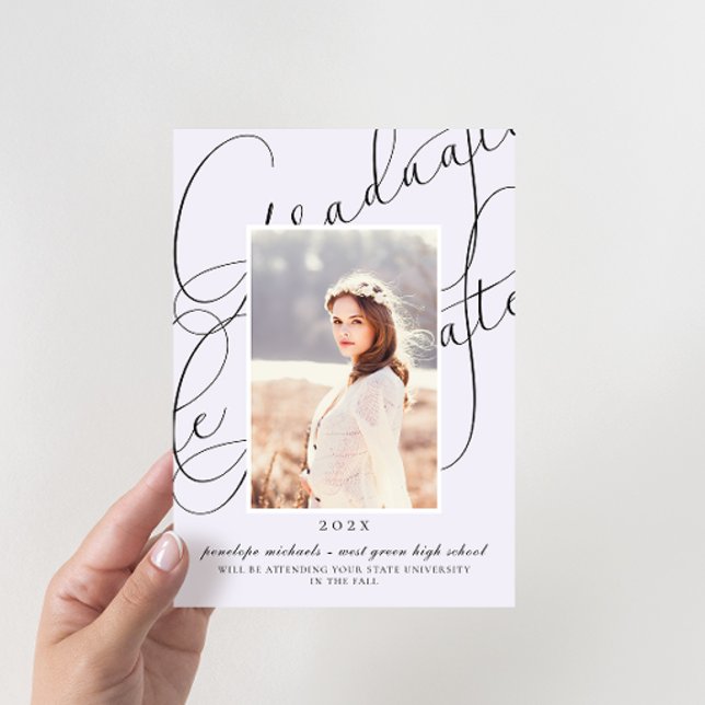 Invitación Partido de Graduación de Fotografía Púrpura con Es (Subido por el creador)