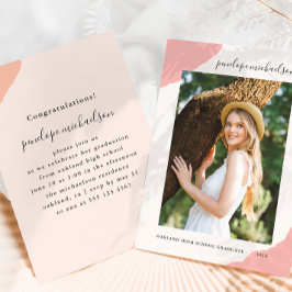 Invitación Partido de Graduación de Fotografía Rosa Splash Si