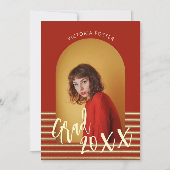 Invitación Partido de Graduación de Fotografías Brillantes en (Anverso)