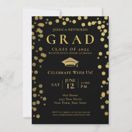 Invitación Partido de Graduación de Fotografías de Confetti N