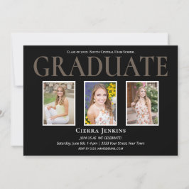 Invitación Partido de Graduación de Fotografías de los Tres N