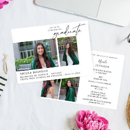 Invitación Partido de Graduación de Fotografías de moda Multi