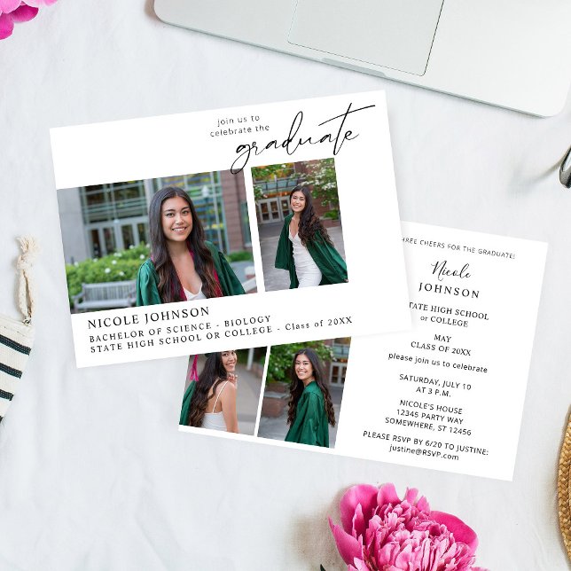 Invitación Partido de Graduación de Fotografías de moda Multi (Subido por el creador)