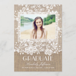 Invitación Partido de Graduación de Fotografías Elegante de L