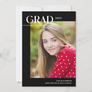 Invitación Partido de Graduación de Fotografías en Blanco y N