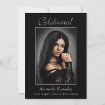 Partido de graduación de fotografías en blanco y n